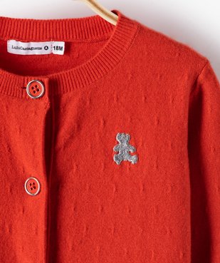 Gilet bébé fille avec boutons fantaisie – Lulu Castagnette vue2 - LULUCASTAGNETTE - GEMO
