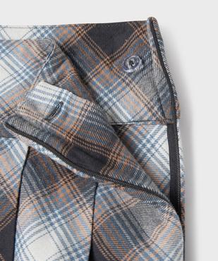 Jupe-short courte et plissée à carreaux fille vue3 - GEMO (JUNIOR) - GEMO