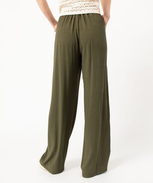 Pantalon en maille fluide aspect crêpe femme vue3 - GEMO(FEMME PAP) - GEMO
