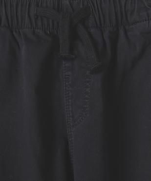 Pantalon en coton stretch avec taille élastique garçon vue3 - GEMO (JUNIOR) - GEMO
