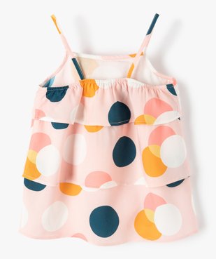 Blouse fille imprimée à bretelles avec volants vue5 - GEMO (ENFANT) - GEMO