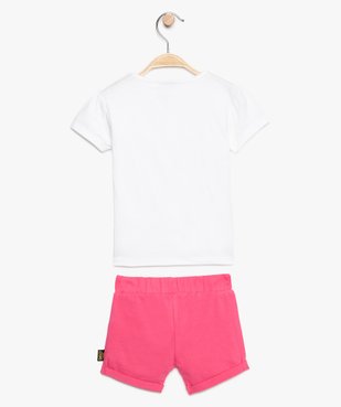 Ensemble fille (2 pièces) : short + tee-shirt - SmileyWorld vue2 - SMILEY - GEMO