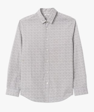 Chemise manches longues imprimée coupe droite homme vue4 - GEMO (HOMME) - GEMO