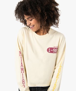 Tee-shirt femme court à manches longues – Camps United vue2 - CAMPS UNITED - GEMO