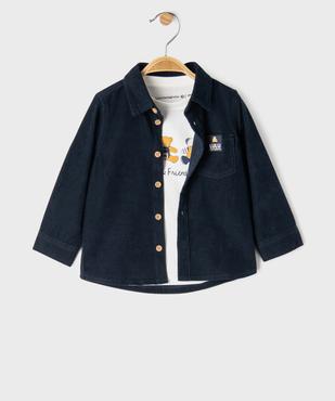 Ensemble 2 pièces bébé garçon : tee-shirt et chemise - LuluCastagnette vue2 - LULUCASTAGNETTE - GEMO