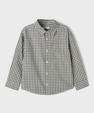Chemise à manches longues en coton à carreaux garçon vue2 - GEMO (ENFANT) - GEMO