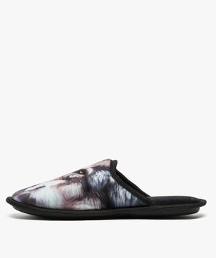 Chaussons garçon forme mules motif loup vue3 - GEMO C4G GARCON - GEMO
