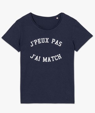 Tee-shirt femme à manches courtes imprimé football vue4 - GEMO(FEMME PAP) - GEMO