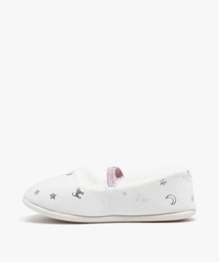 Chaussons fille ballerines fourrées à bride élastique pailletée vue3 - GEMO (ENFANT) - GEMO