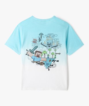 Tee-shirt manches courtes imprimé dos garçon - Minecraft vue3 - MINECRAFT - GEMO