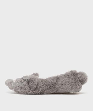 Chaussons ballerines en fourrure imitation motif animal femme vue3 - GEMO 4G FEMME - GEMO