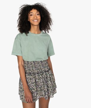 Tee-shirt femme à manches courtes coupe ample vue1 - GEMO(FEMME PAP) - GEMO