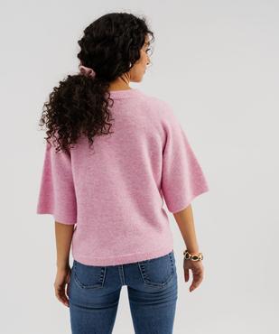 Pull manches courtes ample et douillet femme vue3 - GEMO(FEMME PAP) - GEMO