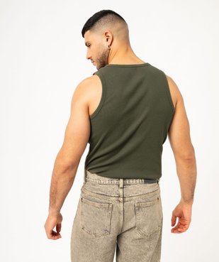 Débardeur uni en maille côtelée homme vue6 - GEMO 4G HOMME - GEMO