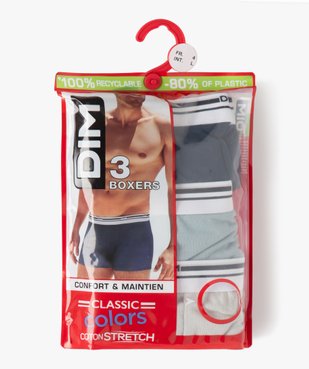 Boxer en coton stretch homme - Classic Colors de Dim (lot de 3) vue1 - DIM - GEMO