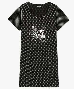 Chemise de nuit femme à manches courtes avec motif vue4 - GEMO(HOMWR FEM) - GEMO