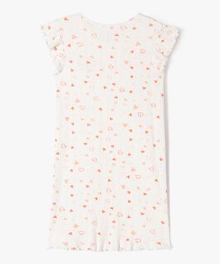 Chemise de nuit en coton finitions froncées fille - LuluCastagnette vue3 - LULUCASTAGNETTE - GEMO