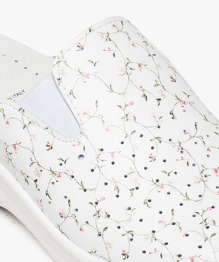 Sabots femme confort à talon compensé et motifs fleurs vue6 - GEMO (CONFORT) - GEMO