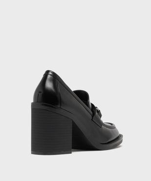 Mocassins à talon bloc avec bijou métallique sur le dessus femme - 5 Miles vue5 - 5 MILES - GEMO