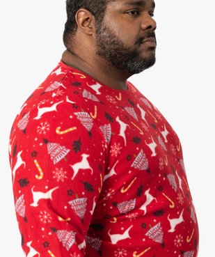 Pyjama homme grande taille en polaire motif Noël vue2 - GEMO(HOMWR HOM) - GEMO