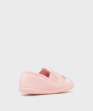 Chaussons pantoufles en velours moelleux imprimé arc-en-ciel fille vue4 - GEMO (ENFANT) - GEMO