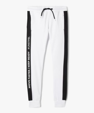 Pantalon de jogging garçon avec bandes contrastantes sur les côtés vue1 - GEMO (JUNIOR) - GEMO