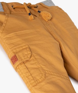 Pantalon bébé garçon coupe battle à revers et taille élastiquée vue2 - GEMO(BEBE DEBT) - GEMO
