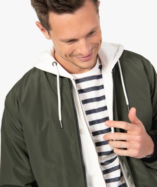Blouson homme rembourré avec finitions bord-côte vue2 - GEMO 4G HOMME - GEMO