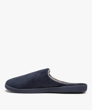 Chaussons homme mules plates en velours imprimé - Isotoner vue3 - ISOTONER - GEMO