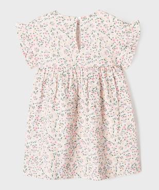 Robe en gaze de coton avec manches volantées fille vue3 - GEMO 4G FILLE - GEMO