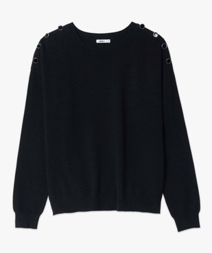 Pull femme avec boutons sur les épaules vue4 - GEMO(FEMME PAP) - GEMO