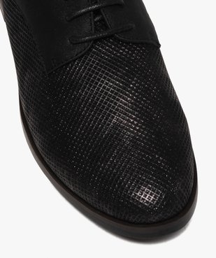 Derbies femme à semelle fine et tige délicatement pailletée vue6 - GEMO (CASUAL) - GEMO