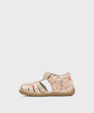 Chaussures ouvertes à bride scratch bébé fille - Alma vue3 - ALMA - GEMO