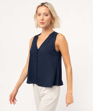 Chemise femme sans manches avec boutons vue1 - GEMO(FEMME PAP) - GEMO