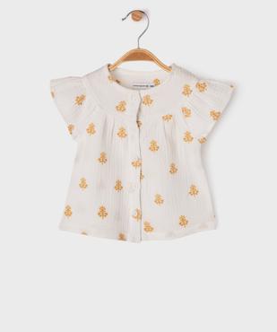 Blouse manches courtes en gaze de coton bébé fille - LuluCastagnette vue3 - LULUCASTAGNETTE - GEMO