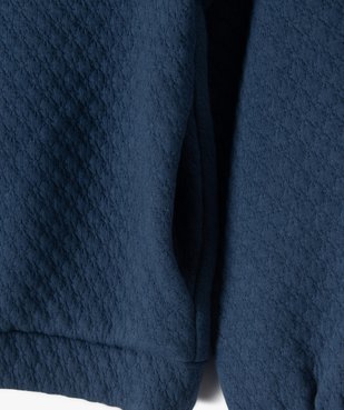 Sweat zippé en maille fantaisie fille vue2 - GEMO (ENFANT) - GEMO
