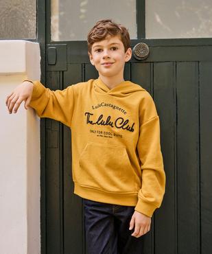 Sweat à capuche en maille piquée garçon - LuluCastagnette vue1 - LULUCASTAGNETTE - GEMO