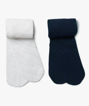Collants bébé fille à motifs plumetis (lot de 2) vue1 - GEMO(BEBE DEBT) - GEMO