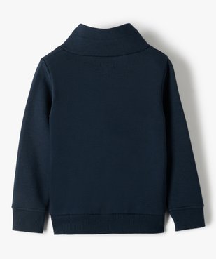 Sweat garçon avec inscription brodée en relief et col châle vue5 - GEMO (ENFANT) - GEMO