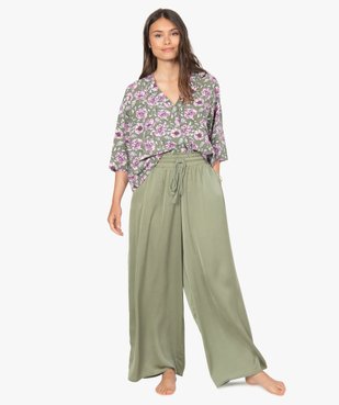 Bas de pyjama femme large et satiné vue5 - GEMO(HOMWR FEM) - GEMO