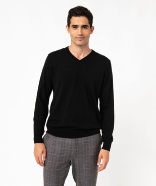 Pull fin à col V en coton homme vue1 - GEMO 4G HOMME - GEMO