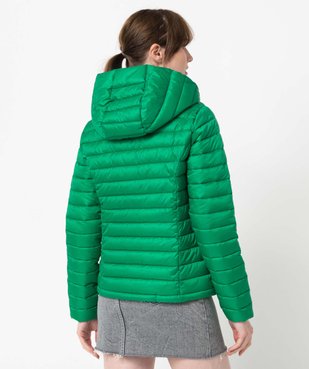 Doudoune femme à capuche rembourrage fin avec pochette vue3 - GEMO 4G FEMME - GEMO