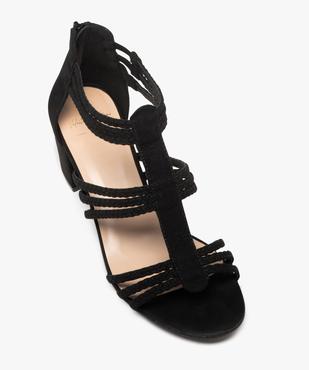 Sandales à talon avec brides tressées femme vue5 - VALENTINA BALDA - GEMO