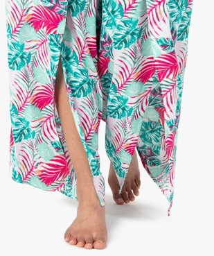 Pantalon de plage femme imprimé ouvert sur l’avant vue3 - GEMO 4G FEMME - GEMO