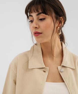 Veste en twill de coton ajouré femme vue4 - GEMO 4G FEMME - GEMO