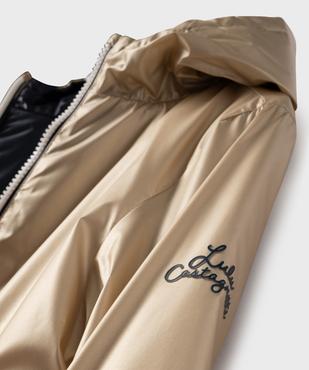 Manteau imperméable à capuche réversible fille - LuluCastagnette vue4 - LULUCASTAGNETTE - GEMO