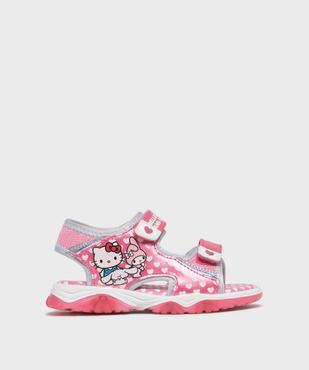 Sandales à scratch à motifs coeurs et chaton fille - Hello Kitty vue1 - HELLO KITTY - GEMO