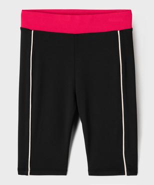Legging de sport court avec ceinture contrastante fille vue1 - GEMO 4G FILLE - GEMO