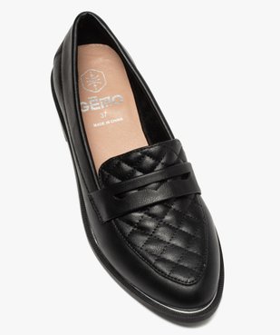 Mocassins femme à talon plat dessus matelassé vue5 - GEMO (CASUAL) - GEMO