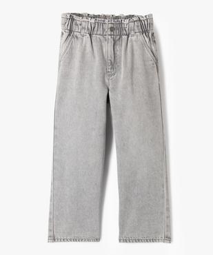 Jean wide leg avec ceinture élastique ajustable fille vue1 - GEMO (ENFANT) - GEMO
